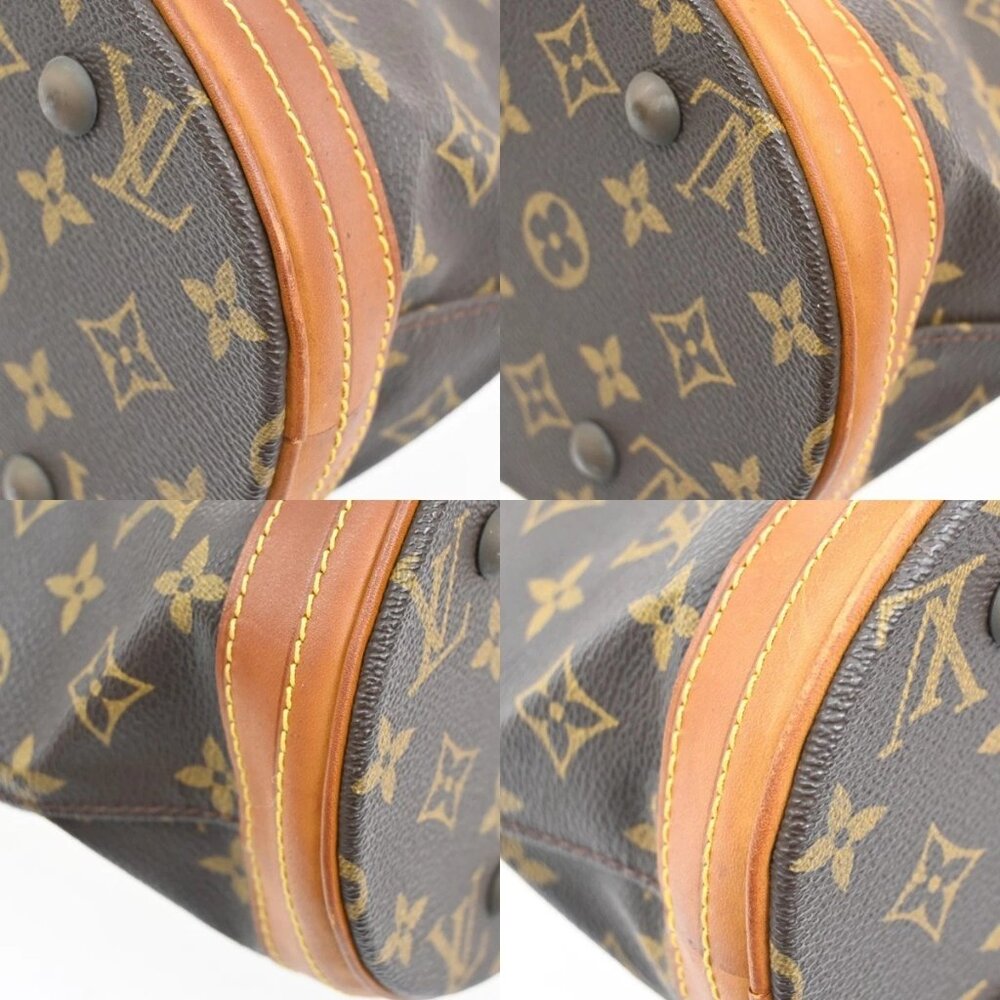 LOUIS VUITTON BUCKET PM Shoulder Tote Bag Monogram Leather Brown M42238 30AA147 - Picture 8 of 16